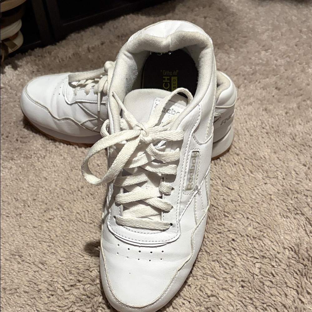 Reebok White Leather Sneakers